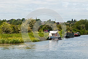 View of Hertford from the river Lea photo