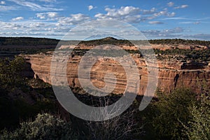 View down a red rock canyon in Colorado National Monument