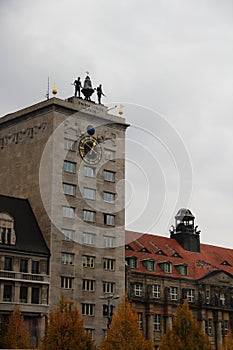 View on a high historical building in dresden sachsen germany