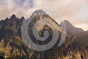 View on Lomnicky Stit in high Tatra Mountains photo