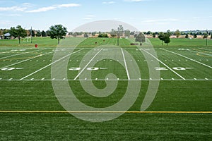View of high school football and soccer fields