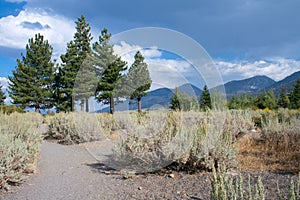 View on the High Sierra Mountains
