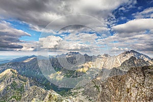 Pohled na Vysoké Tatry, Slovensko, Evropa