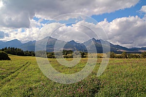 Pohled na Vysoké Tatry na Slovensku