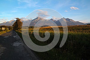 Pohľad na Vysoké Tatry na Slovensku