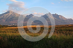 View of the High Tatras in Slovakia