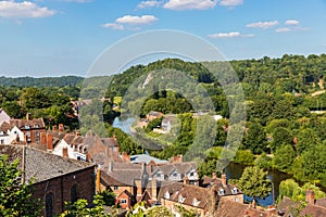 A view from High Town in Bridgnorth in Shropshire, UK