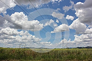 View and High voltage poles