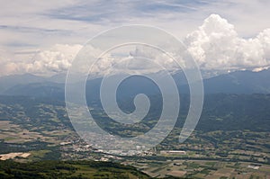 View from the highest mountain. Alps, France