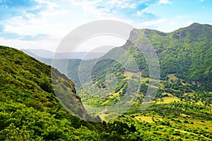 Highest mountain of Mauritius island Piton de la petite riviere noire.