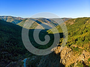 A view from the highest point of Serra da Estrela, Portugal.