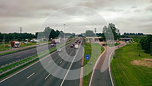 View of a highway near Rotterdam, Netherlands