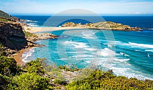 View of the hike from Robberg Nature Reserve in the Western Cape province, South Africa