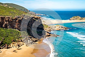 View of the hike from Robberg Nature Reserve in the Western Cape province, South Africa