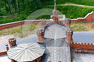 View of the hill called Kosciusko Mound in Krakow in Poland