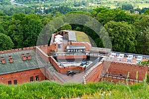 View of the hill called Kosciusko Mound in Krakow in Poland