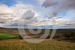 View from the hill in Central Bohemian Highlands, Czech Republi