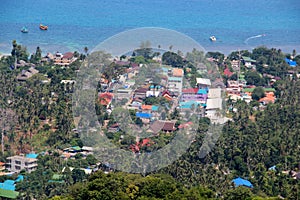 View from the hill on the Sairee beach