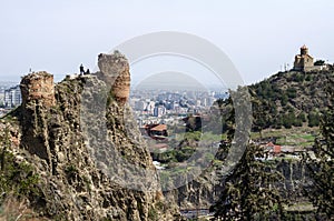 View from the hill of Sololaki in Tbilisi, Georgia.