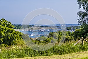 A view from the hills above the River Hamble