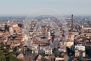 View from the hills of the city of Bologna