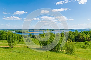 View of the hills and lakes of Braslav region, Belarus