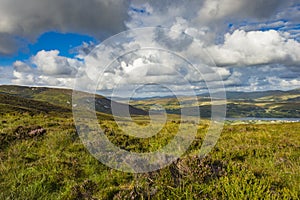 View of the hills near Sliabh Liag, Co. Donegal on a sunny day