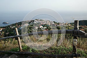 View from Hilltop of Amalfi Coast, Italy