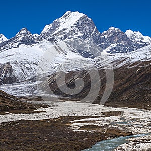 View of the Himalayas (Awi Peak) from Pheriche