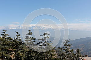 View of the Himalayas from Kausani, Uttarkhand, India