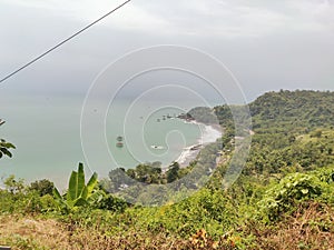 The View of Hindia Ocean at Palabuhan Ratu Sukabumi