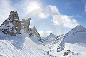 View at the hintertux glacier