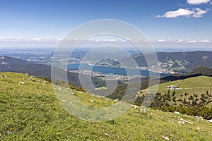 View from Hirschberg peak in Bavaria, Germany