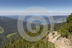 View from Hirschberg peak in Bavaria, Germany