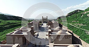 View of Hisor Fortress in Tajikistan, Central Asia.