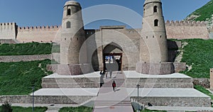 View of Hisor Fortress in Tajikistan, Central Asia.