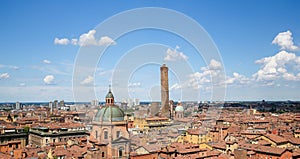 View on the historic center of Bologna, Italy