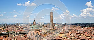 View on the historic center of Bologna, Italy