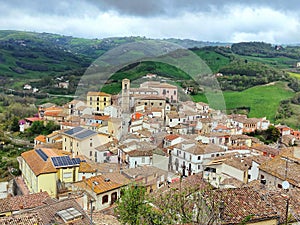 view of the historic center of Fossalto in Molise