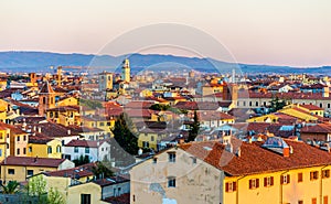 View of the historic center of Pisa