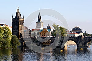 View at the historic center of Prague