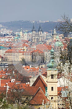 View on the historic center of Prague, Czech Republic