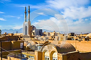 View of the historic centre of Yazd photo