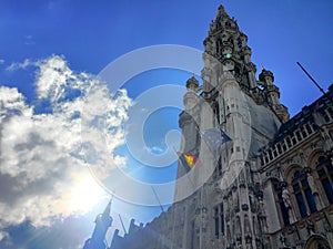View of the historic cityhall in the center of Brussels photo
