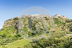 View of historic Santa Severina in Calabria, Italy