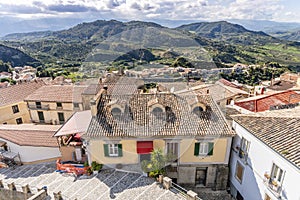 View of historic Santa Severina in Calabria, Italy