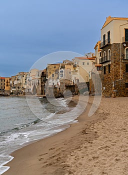 view of the historic seaside town of Cefaulu in northern Sicily
