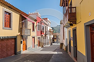 View of the historic street of Teror, Gran Canaria, Spain
