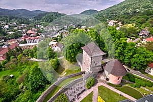 View at historical center of Kremnica