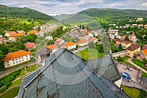 View at historical center of Kremnica